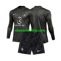 Camisola Atlético Madrid Guarda-redes Criança Equipamento Primeiro 2024-2025 Manga Comprida